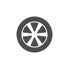 Fototapeta premium Transport tire icon. Vector illustration, flat design.