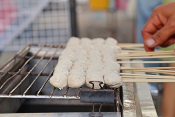 grilled meatball at street food