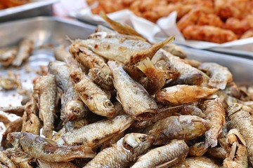 Fried fish at street food