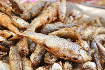 Fried fish at street food