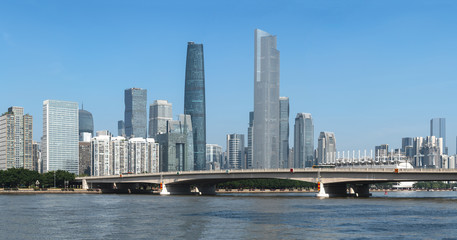 Fototapeta na wymiar Modern buildings and business center in Guangzhou