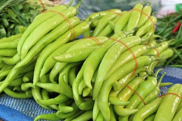 Fresh chilli at market