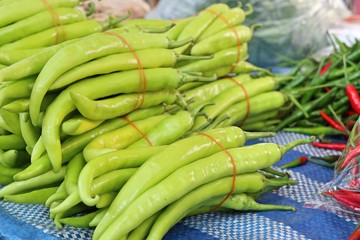 Fresh chilli at market