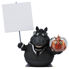 Fun horse - 3D Illustration