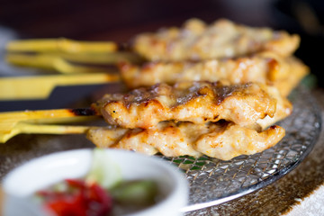 Pork Satay (Thai appetizer).