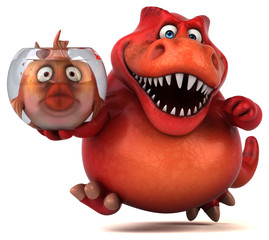 Fun trex - 3D Illustration © Julien Tromeur