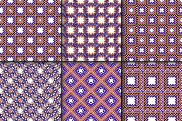 Vector illustration. set of pattern with geometric ornament, decorative border. design for print fabric. paper for scrapbook.