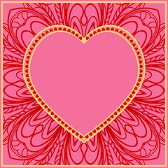 Romantic pattern with hearts for Happy Valentine's Day. Design for card, paper, party, print.