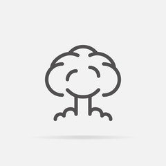 Nuclear explosion icon in line style.