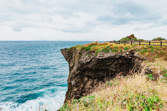 Cape Manzamo at cloudy day