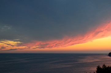 Obraz premium Sunset cliff baltic sea