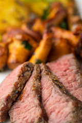 Steakscheiben mit Pfifferlingen