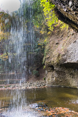 Autumn leaves around Tsukimachi waterfall in Kuji district  Daigo-town, Ibaraki prefecture, Japan