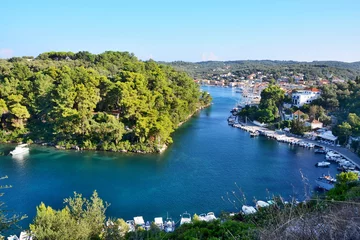 Fototapete Stadt am Wasser Greece,island Paxos-view of the town Gaios