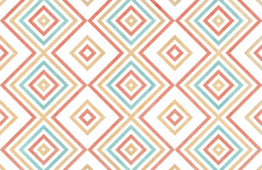 Watercolor geometrical pattern.