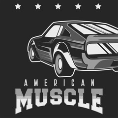 Fototapeta premium Original vector illustration of an American muscle car