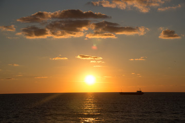 sunrise in the sea