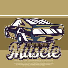 Fototapeta premium Original vector illustration of an American muscle car