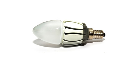 luminescent light bulb, two pin, isolated on white background.