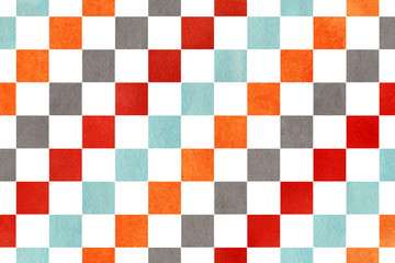 Watercolor square pattern.