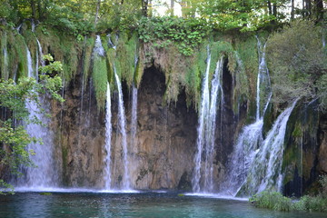 Plitvice Lakes National Park, turquoise lakes and waterfalls in Croatia - UNESCO World Heritage