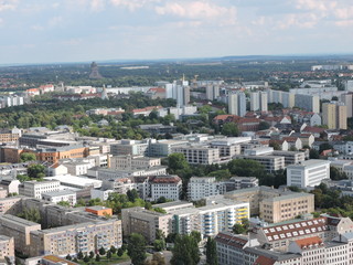 Leipzig Panorama von oben