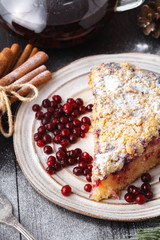Traditional christmas Shtollen cake