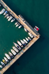 Fototapeta na wymiar Aerial view of nautical marina