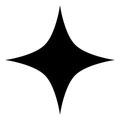 Fototapeta premium Black star vector icon on a white background. An isolated flat icon illustration of black star with nobody.