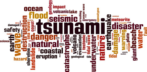 Tsunami word cloud