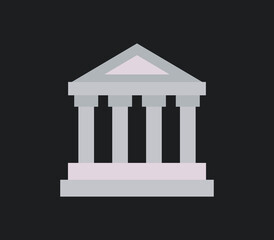 museum icon on white background