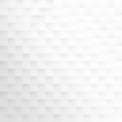 Abstract white and light gray geometric background with squares.
