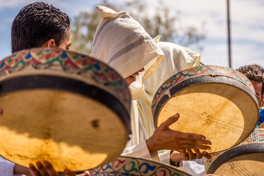 Erg Chebbi, Sahara Desert, Morroco - September 25, 2014: Berber Wedding In Merzouga, Morocco