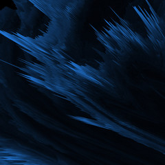 Abstract blue with black digital screen glitch effect texture.