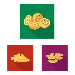 Vector illustration of pasta and carbohydrate icon. Collection of pasta and macaroni stock vector illustration.