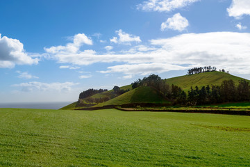 Beautiful View over a Mountain in Azores