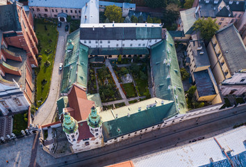 Courtyard of the church of St. Andrew in Krakow, Poland
