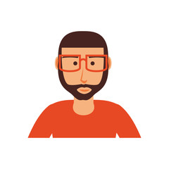 man with eyeglasses and beard avatar character