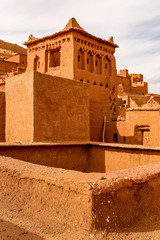 Fototapeta na wymiar Ancient buildings of Kasr of Ait Benhaddou in Morocco. Morocco's Most Famous Movie Location