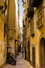 narrow street in salerno 
