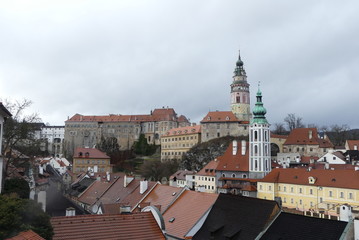 Obraz premium Blick auf die Altstadt Krumau, Tschechien