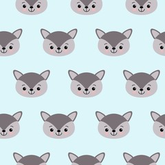 Cute kids wolf pattern for girls and boys.