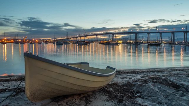 Coronado Bridge, Sunrise Timelapse Video, San Diego, California