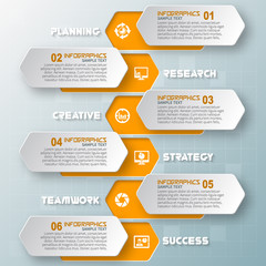 Abstract 3D Paper Infographics. Business template .Vector illustration