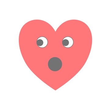 Scared heart emoji