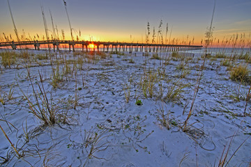 Pensacola Beach Fishing Pier at sunrise, Pensacola Beach, Florida