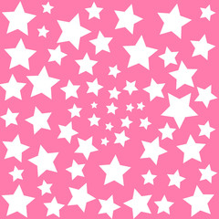 white stars on pink sky background baby dreams
