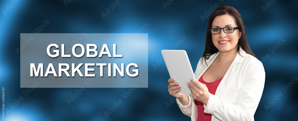 Sticker Concept of global marketing