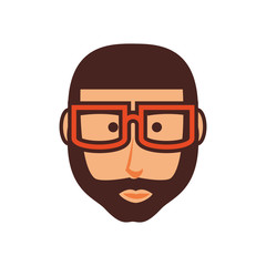 head of young man with eyeglasses