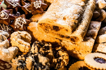 Christmas pie, cookies and gingerbread cookies